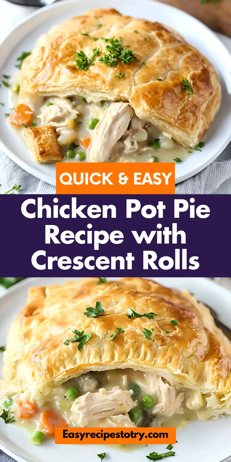 Chicken Pot Pie Recipe with Crescent Rolls