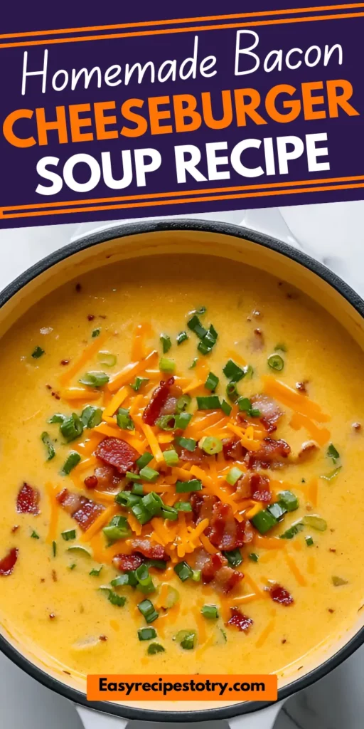 Bacon Cheeseburger Soup recipe