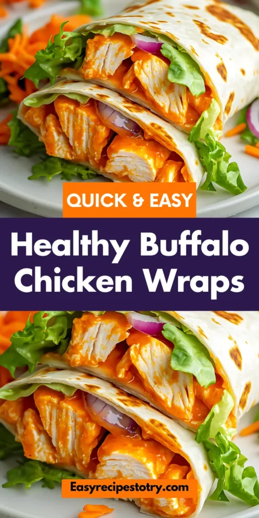 Healthy Buffalo Chicken Wraps