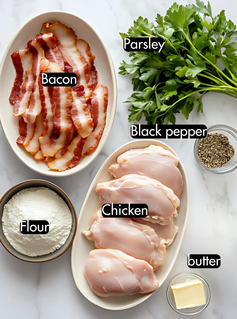 Ingredients for smothered chicken