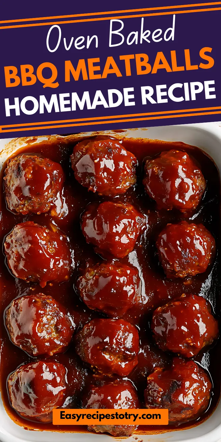 Oven Baked BBQ Meatballs recipe