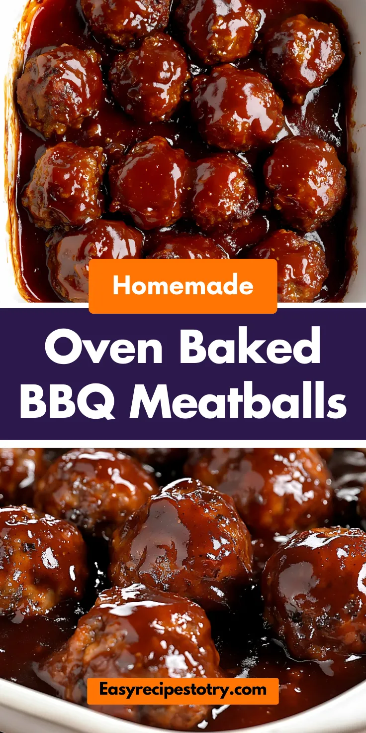 Oven Baked BBQ Meatballs