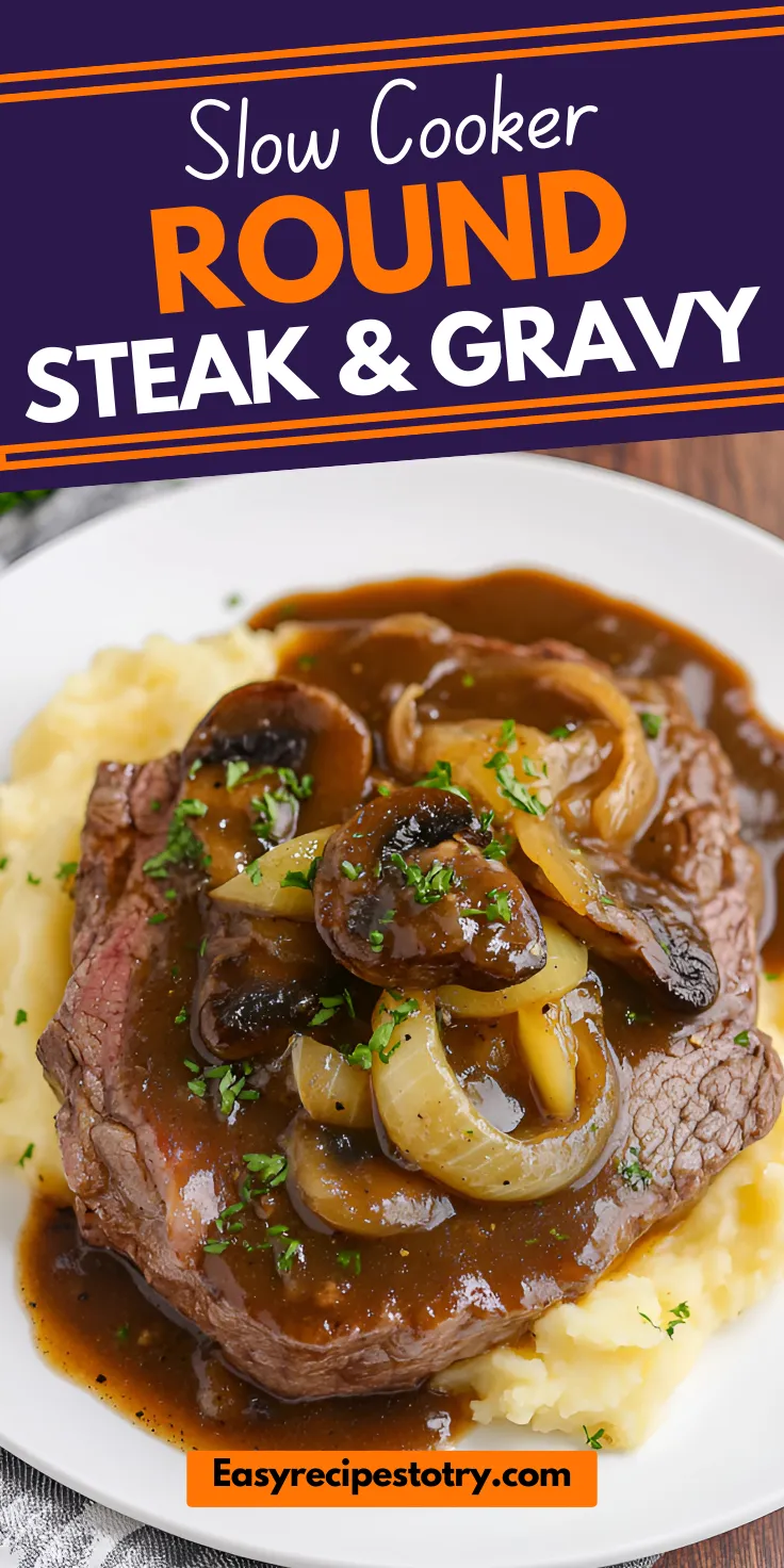 Slow Cooker Round Steak & Gravy recipe