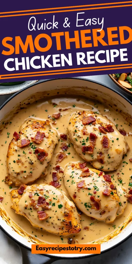 quick easy smothered chicken
