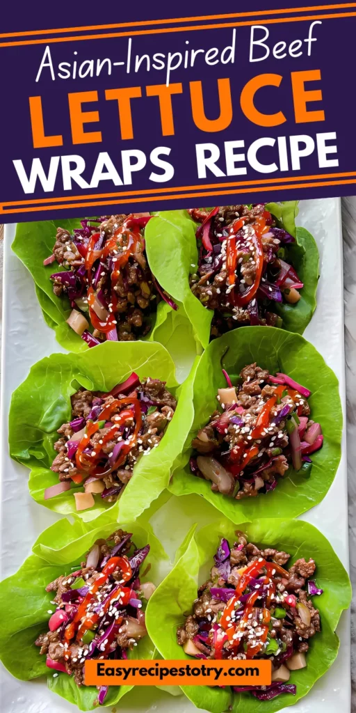 Asian-Inspired Beef Lettuce Wraps recipe