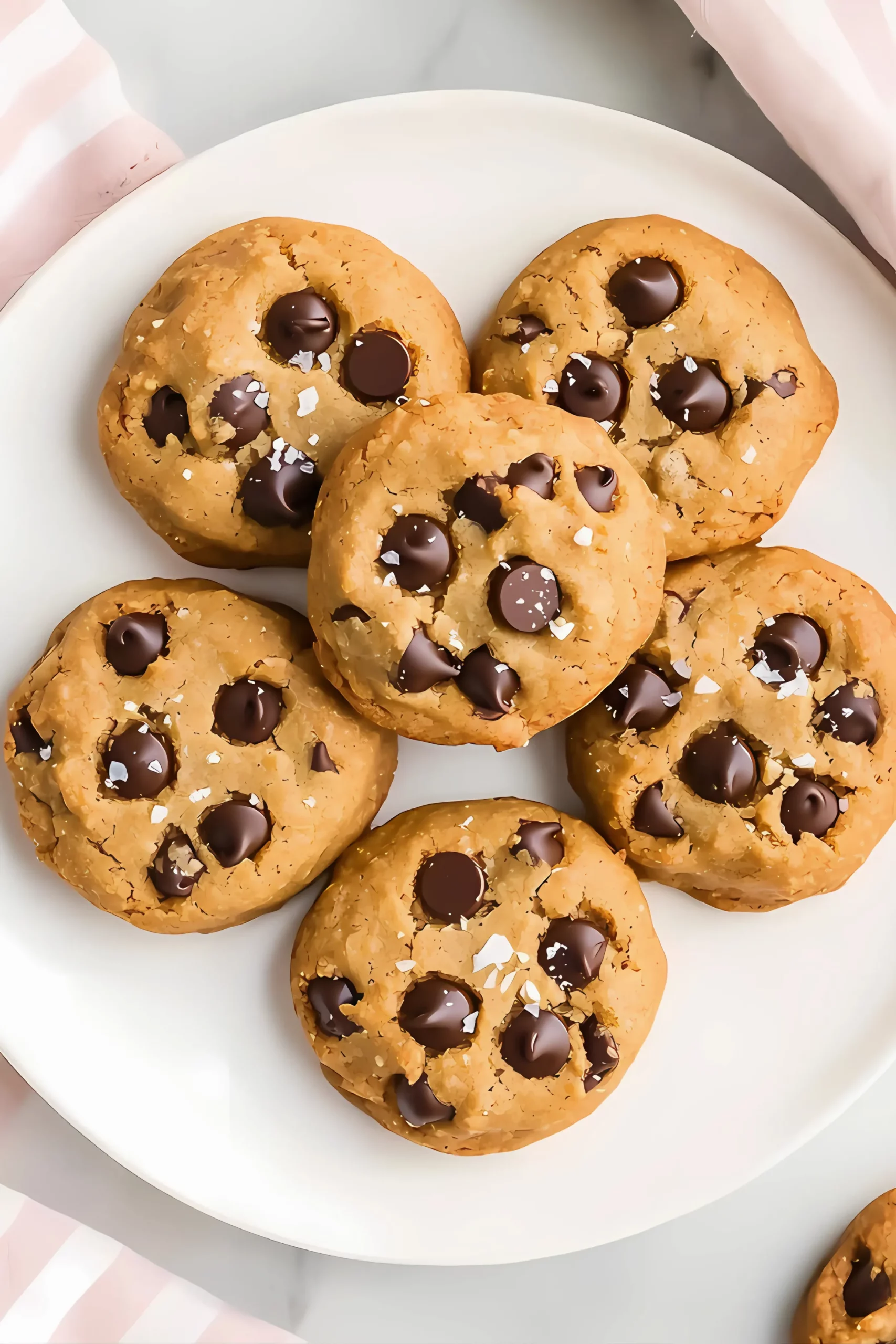Cookies arranged in circle on plate