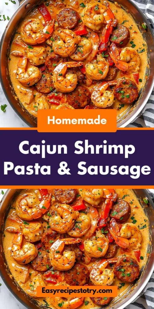 Creamy Cajun Shrimp Pasta with Sausage