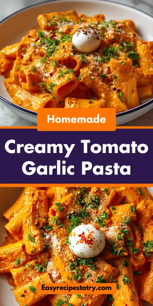 Creamy Tomato Garlic Pasta