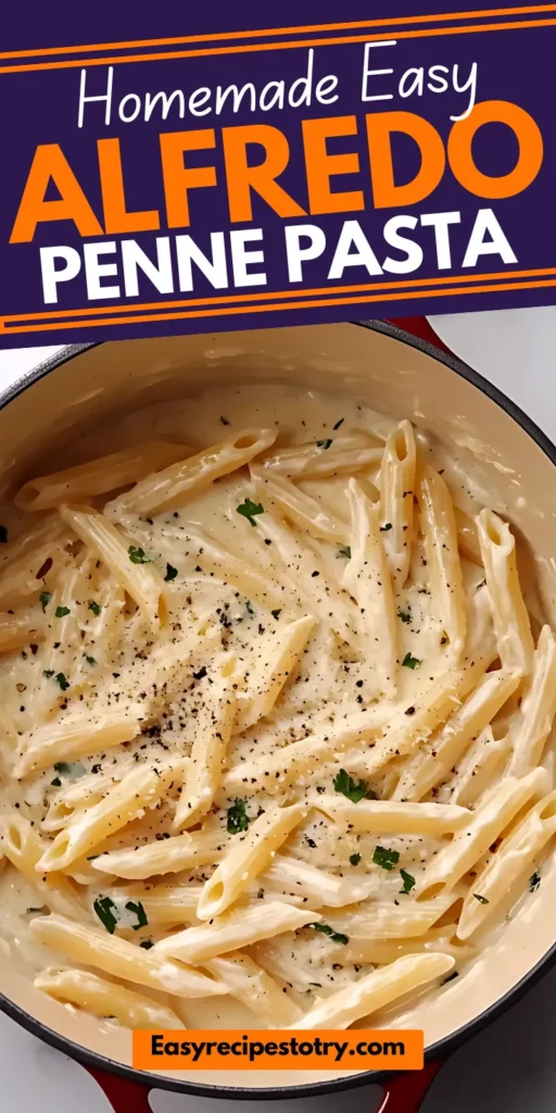 Easy Alfredo Penne Pasta Recipe