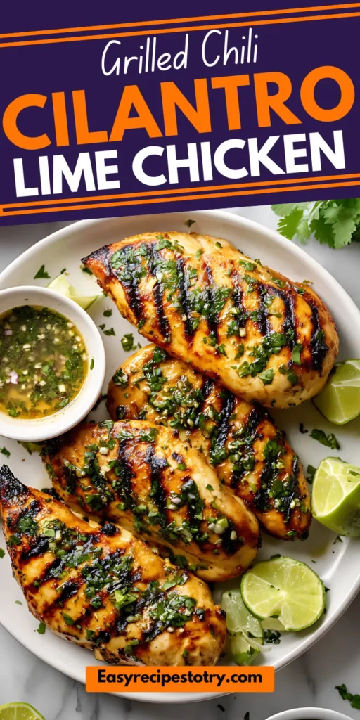 Grilled Chili Cilantro Lime Chicken recipe
