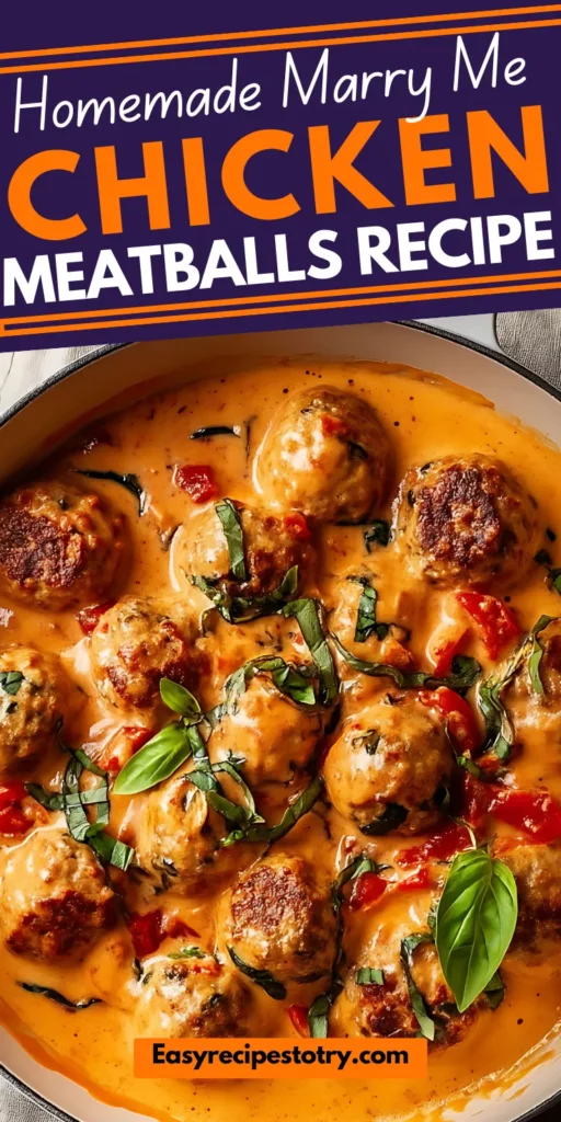 Marry Me Chicken Meatballs recipe