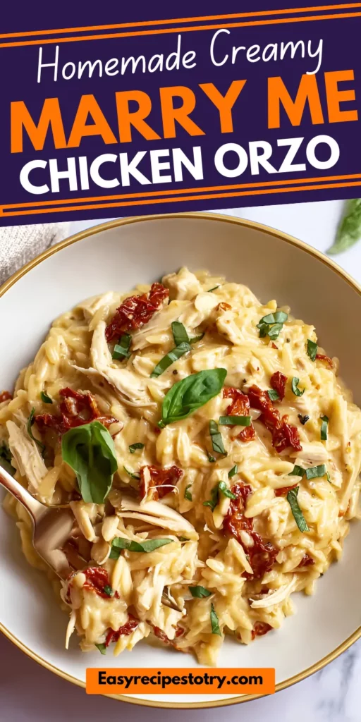 Marry me chicken orzo recipe