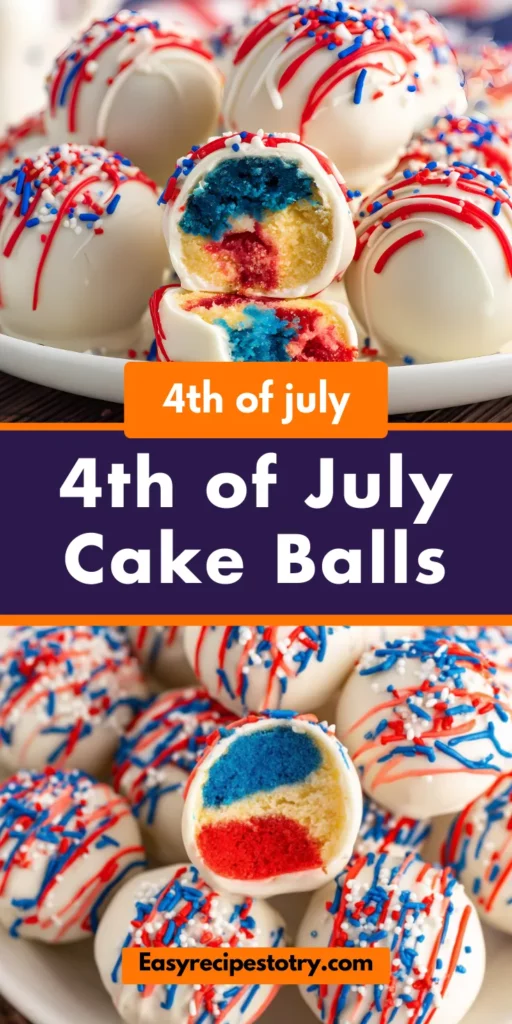 4th of July Cake Balls