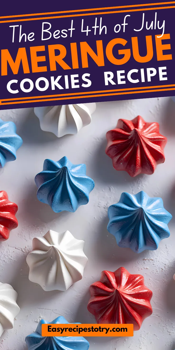 4th of July Meringue Cookies recipe