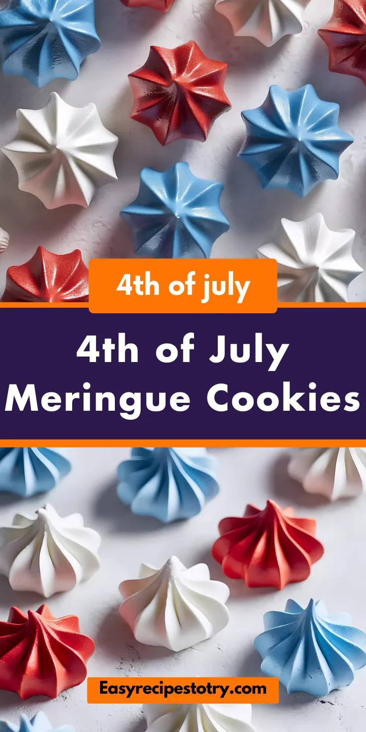 4th of July Meringue Cookies