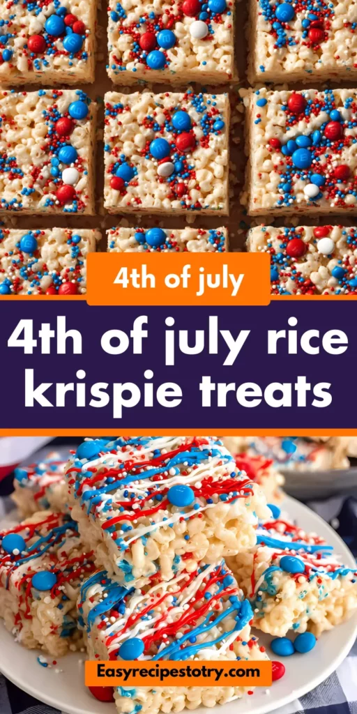 4th of july rice krispie treats