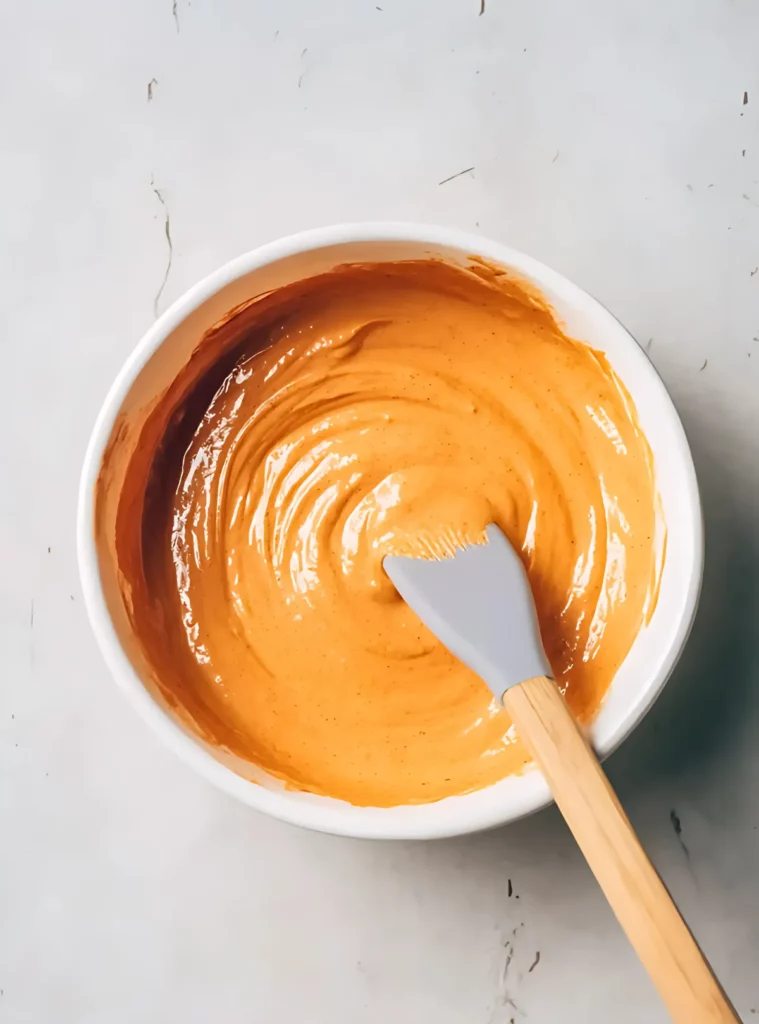 Bowl of chipotle mayo with spatula