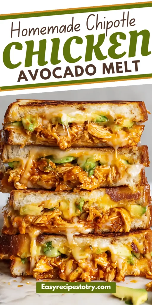Chipotle Chicken Avocado Melt recipe