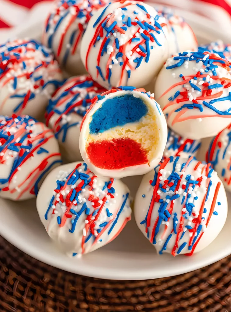 Cut-open cake ball showing layers