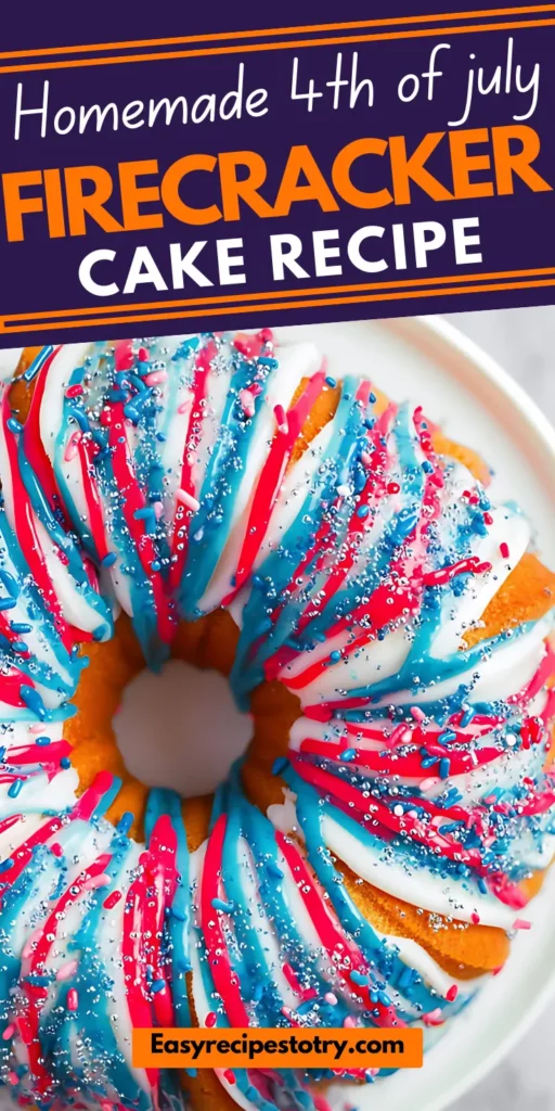 Easy 4th of july Firecracker Cake recipe