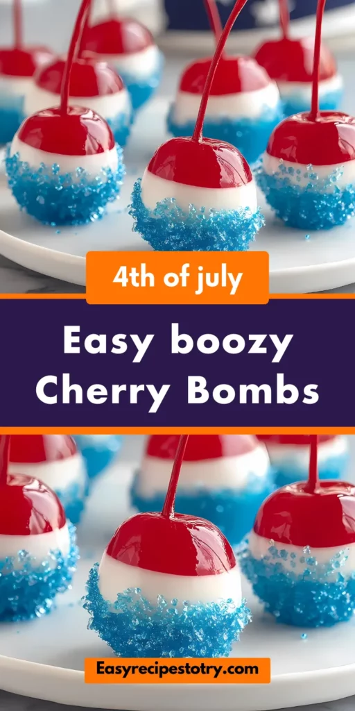 Easy boozy Cherry Bombs