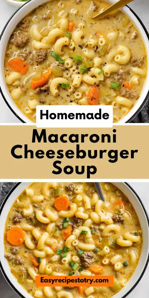 Macaroni Cheeseburger Soup