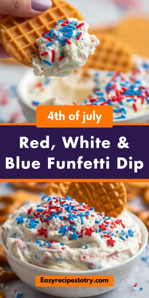 Red, White & Blue Funfetti Dip