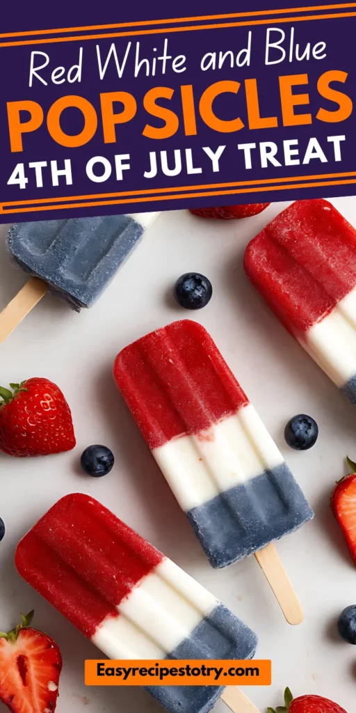 Red White and Blue Popsicles recipe