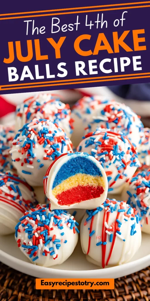 easy 4th of july cake balls