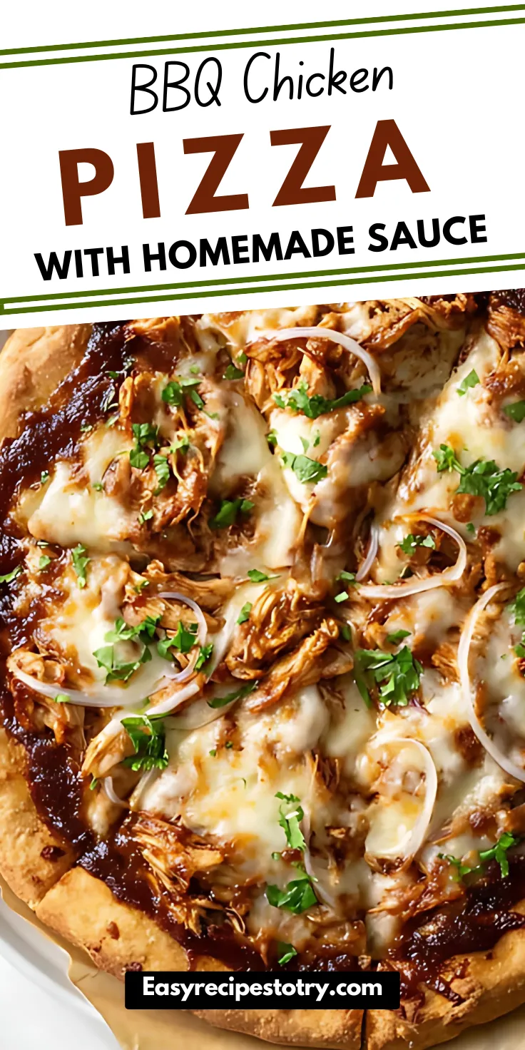 BBQ Chicken Pizza with Homemade Sauce recipe