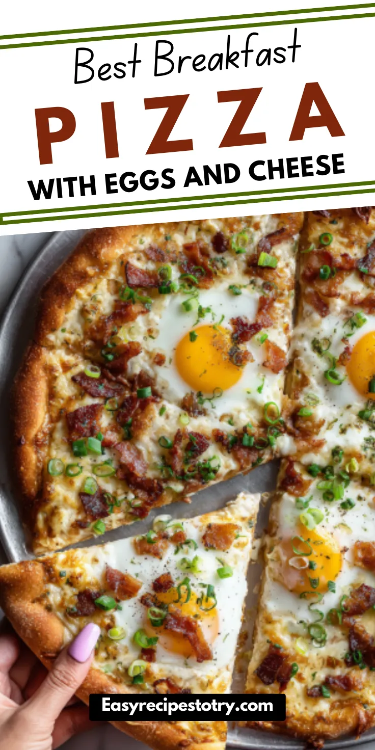 Breakfast Pizza with Eggs and Cheese recipe