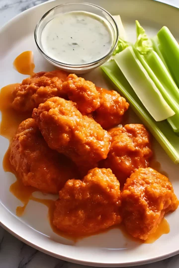 Buffalo wings with ranch and celery