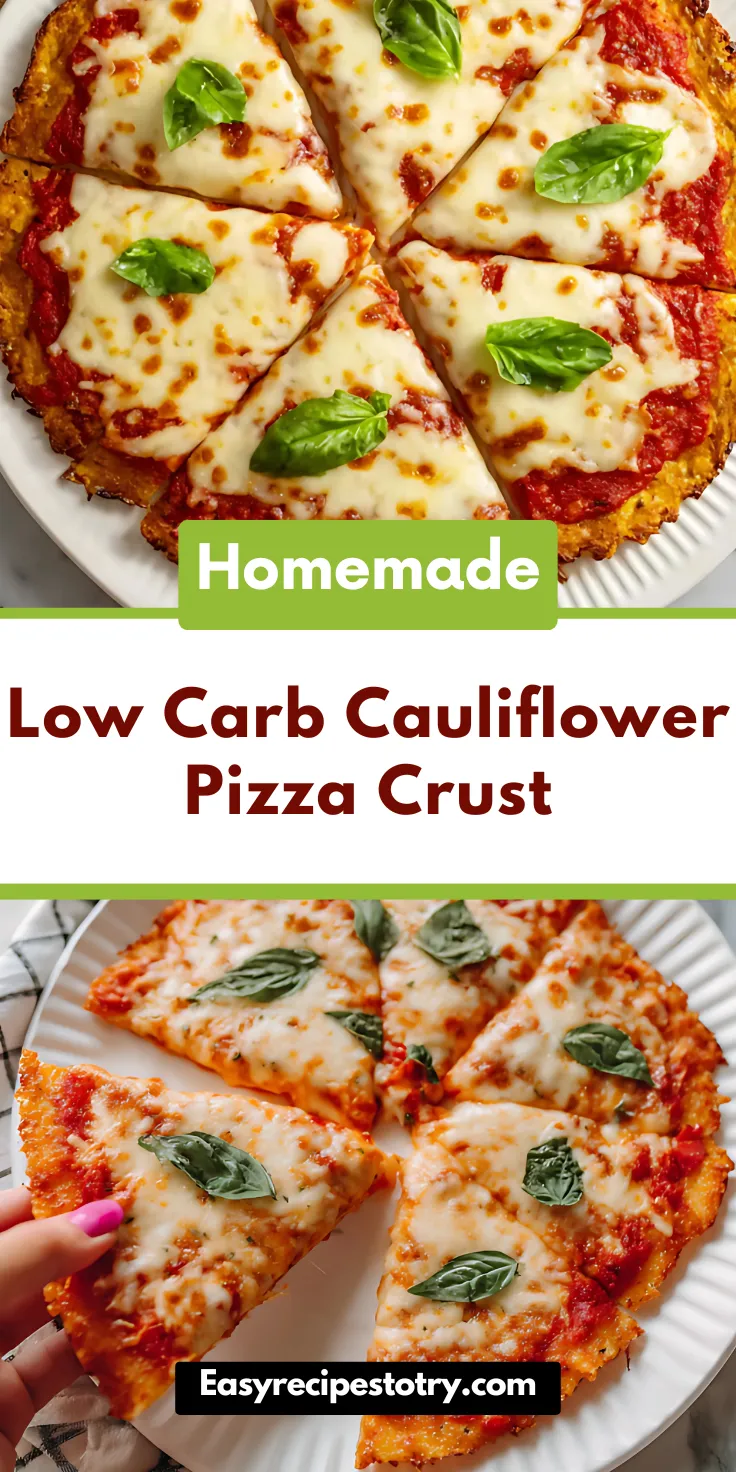 Low Carb Cauliflower Pizza Crust