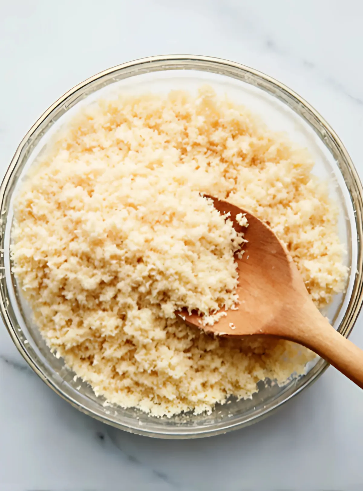 Mixed breadcrumb topping in bowl