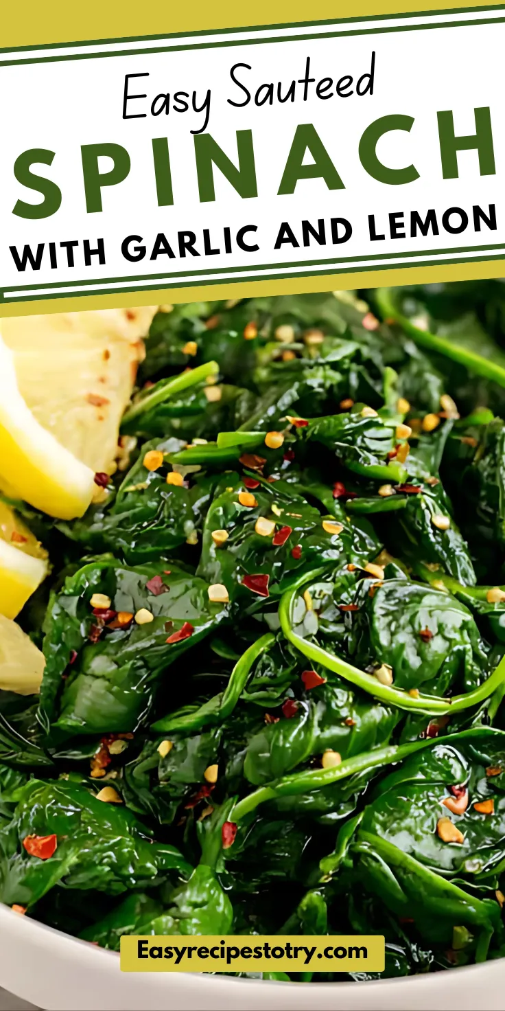 Sautéed Spinach with Garlic and Lemon recipe