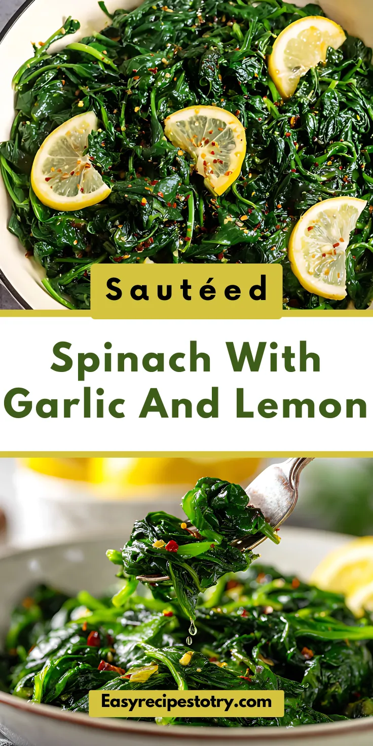 Sautéed Spinach with Garlic and Lemon