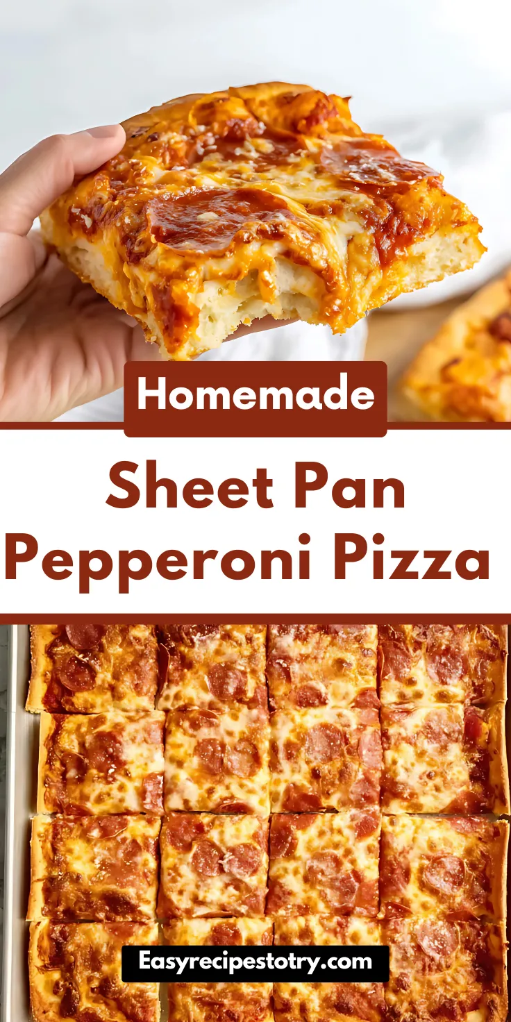 Sheet Pan Pepperoni Pizza Family Size