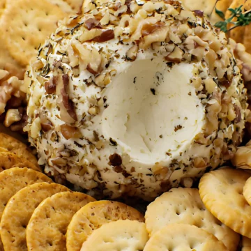 boule fromage avec crackers