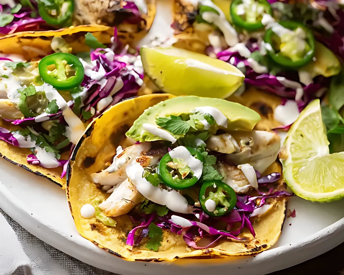 hand reaching for fish taco