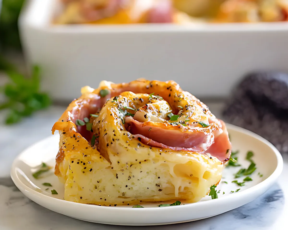 single baked pinwheel on plate