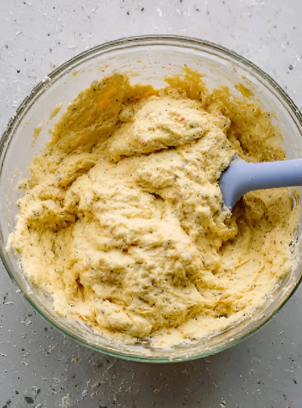 Biscuit dough in bowl