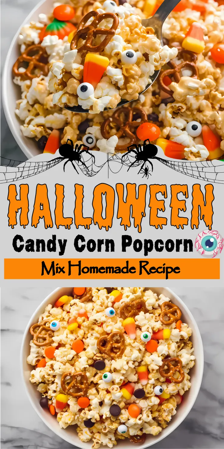 Candy Corn Popcorn Mix
