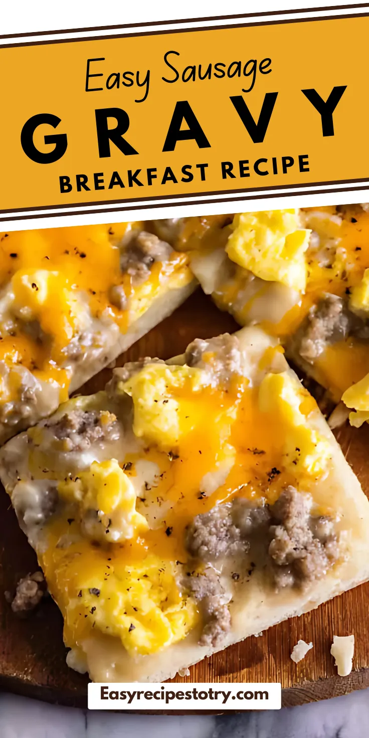 Sausage Gravy Breakfast Pizza recipe