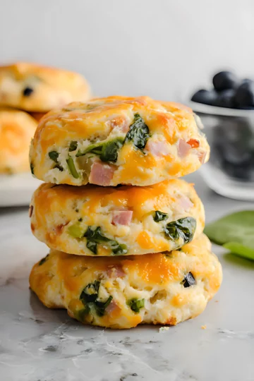 Stacked protein biscuits