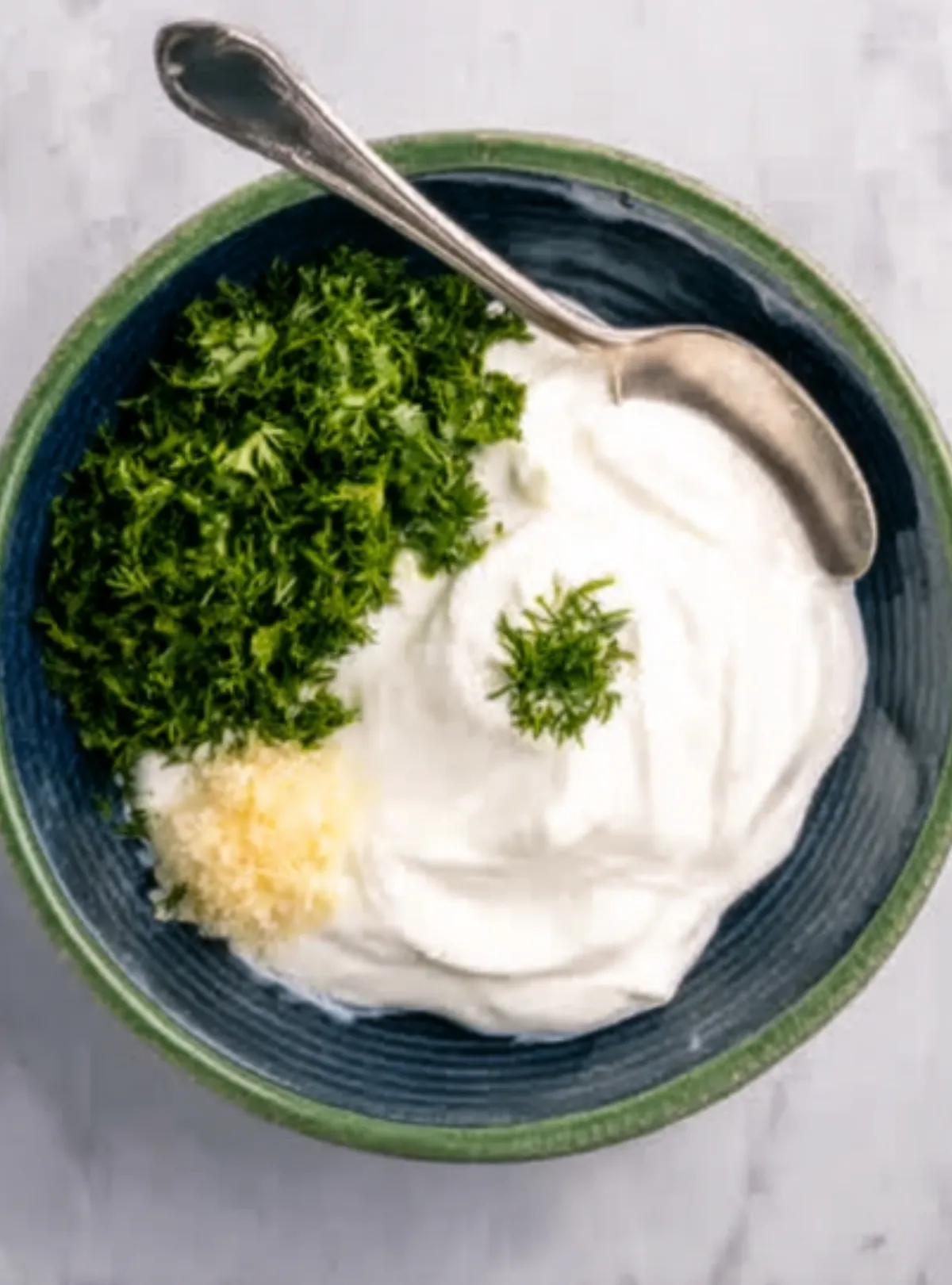 Yogurt herbs bowl