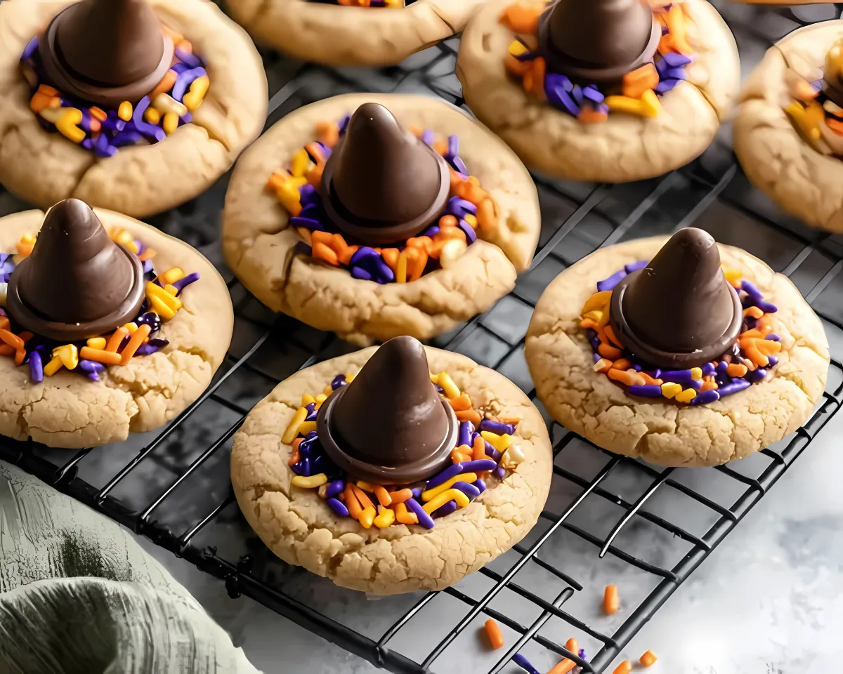cooling rack witch hat cookies