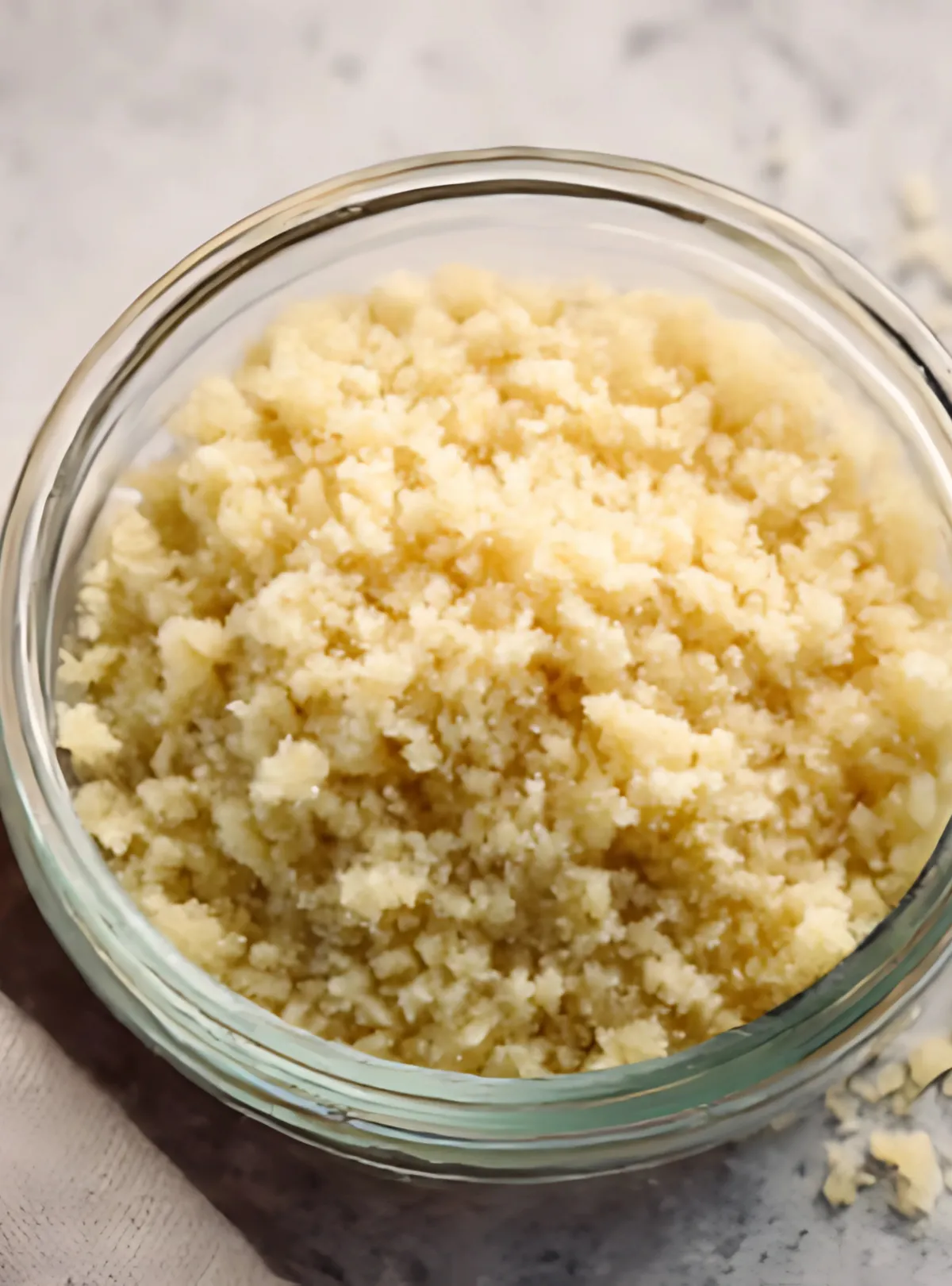 jar of grated ginger