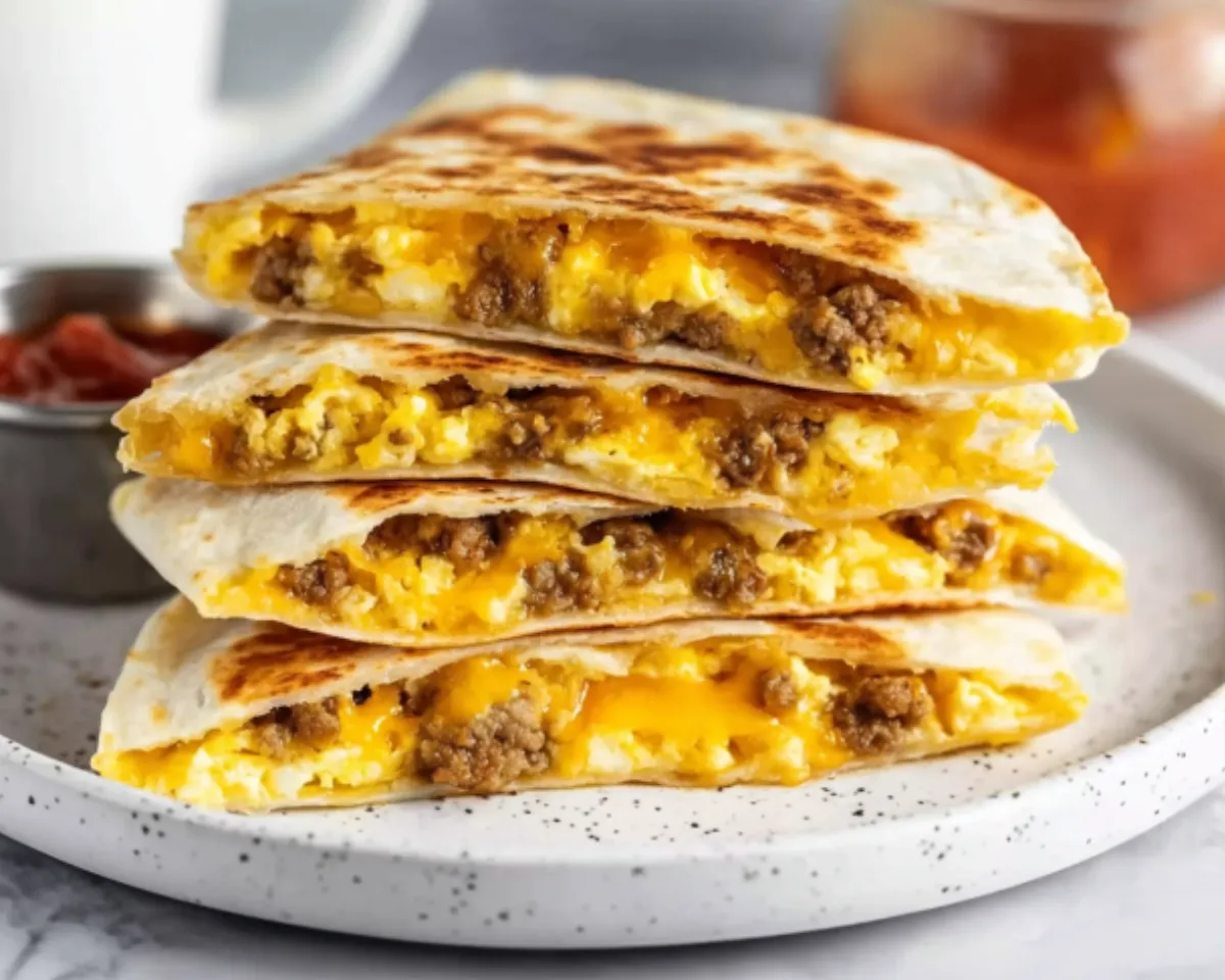 quesadilla stack on plate