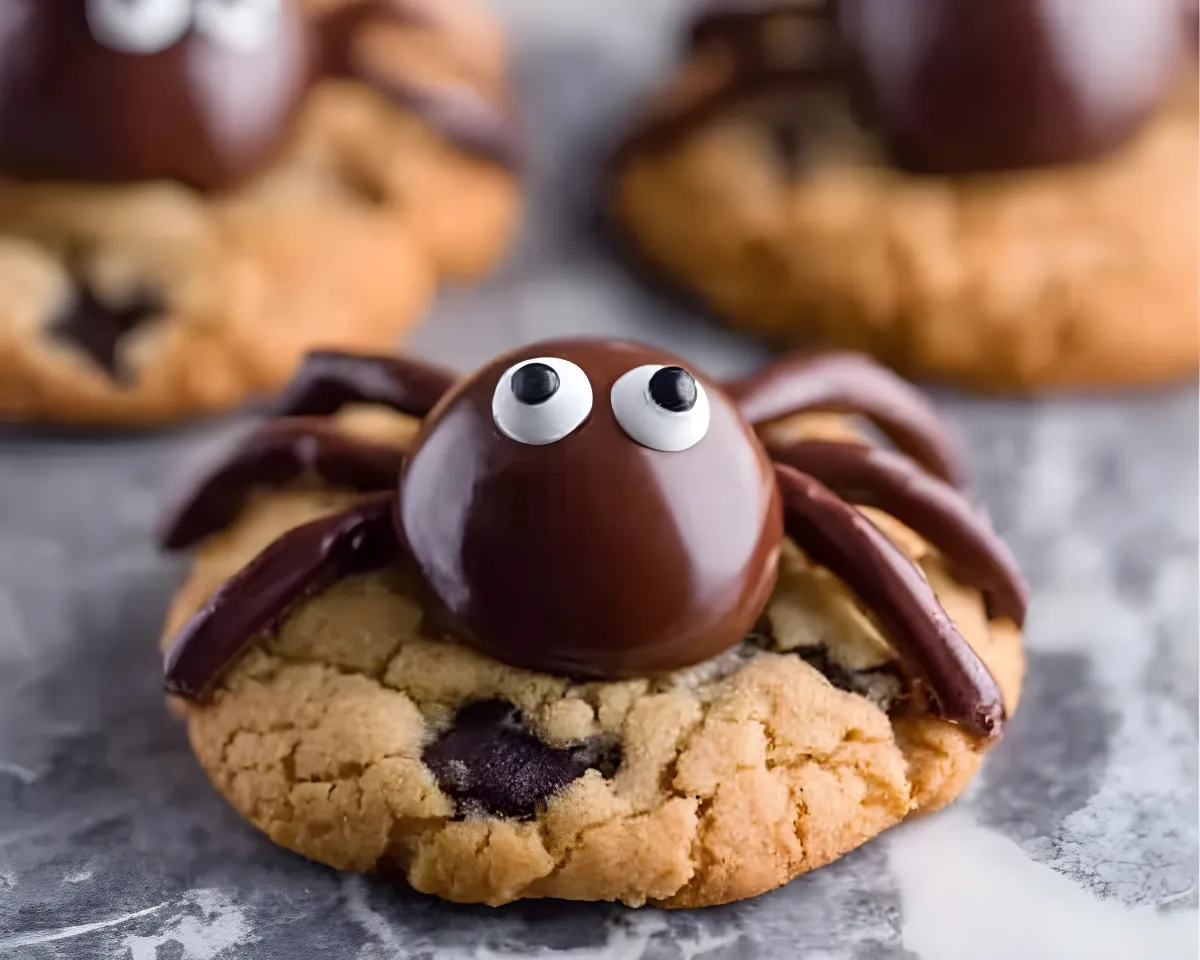 spider cookie closeup