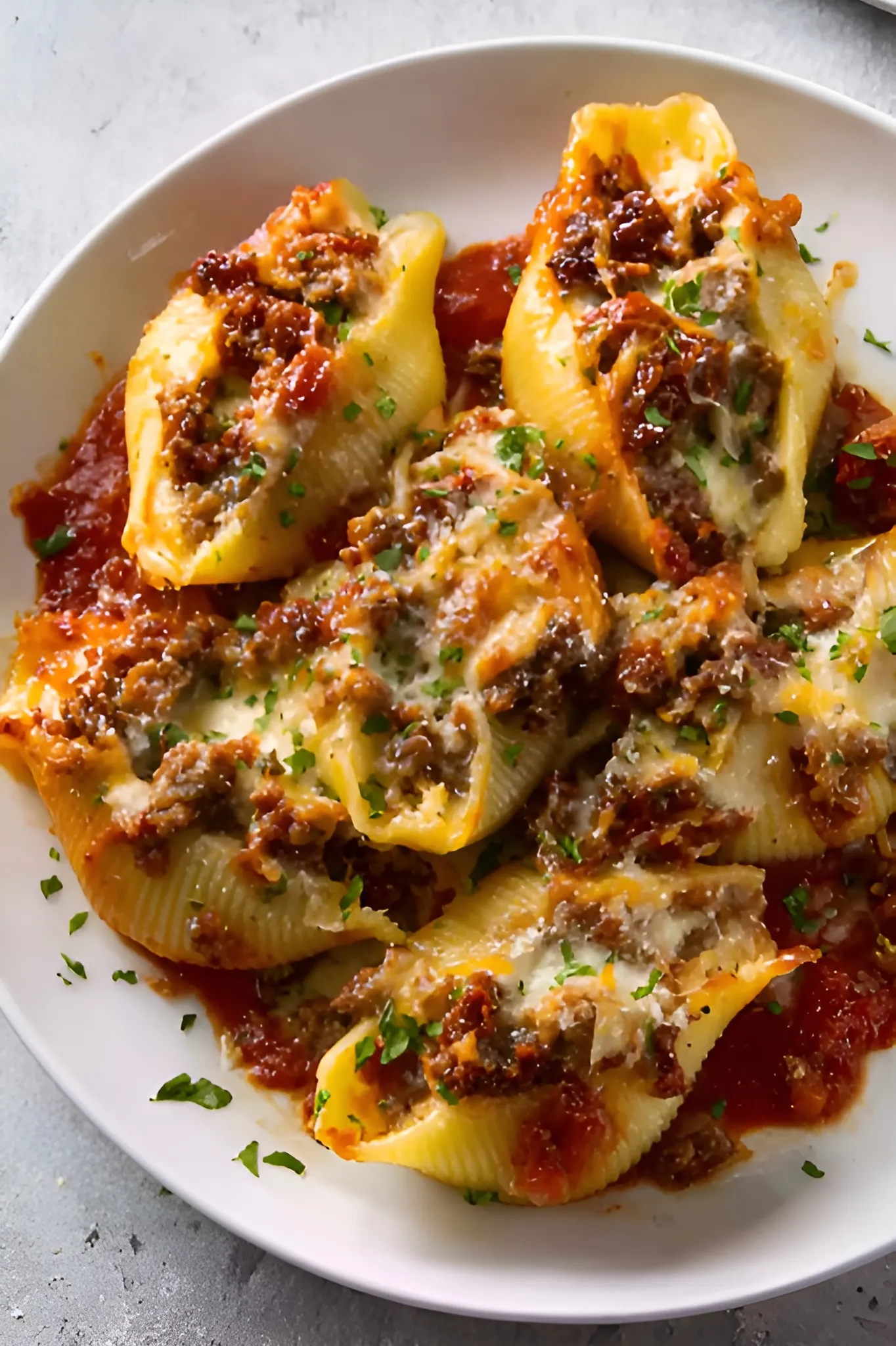 Baked pasta shells